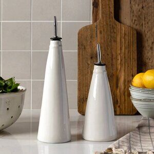McGee and Co Ceramic Oil Bottle Set Large and Small